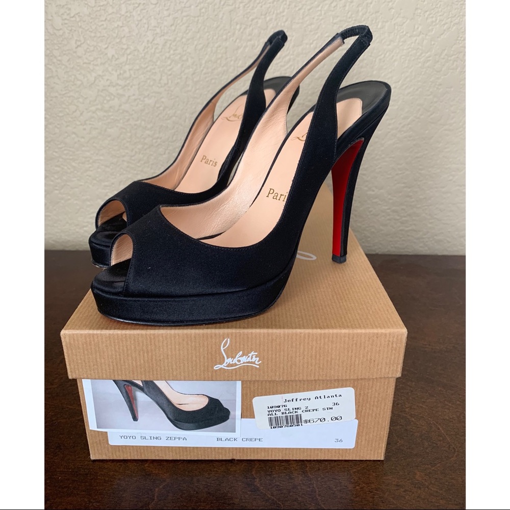 Christian Louboutin Yoyo Sling Zeppa Heels